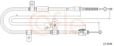 Тросик, cтояночный тормоз COFLE 17.2524