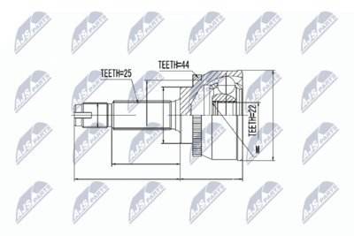 Šarnīru komplekts, Piedziņas vārpsta NTY NPZ-HY-539