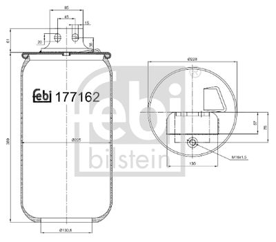 Pneimoatsperes spilvens, Pneimopiekare FEBI BILSTEIN 177162