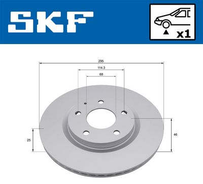Тормозной диск SKF VKBD 81377 V1