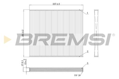 Фильтр, воздух во внутренном пространстве BREMSI FC0447A