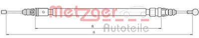 Тросик, cтояночный тормоз METZGER 10.6235