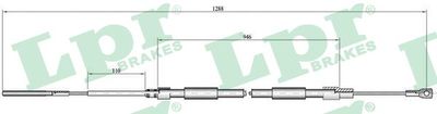 Тросик, cтояночный тормоз LPR C0085B