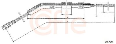 Тросик, cтояночный тормоз COFLE 92.10.700