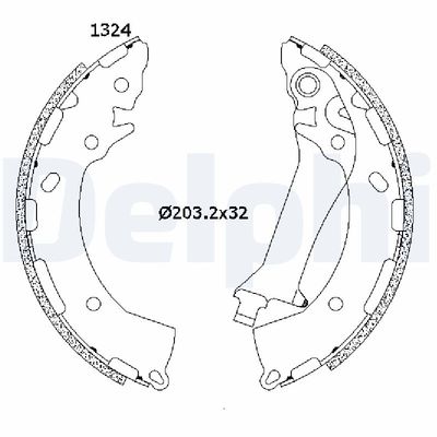 Bremžu loku komplekts DELPHI LS2200
