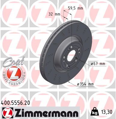 Bremžu diski ZIMMERMANN 400.5556.20