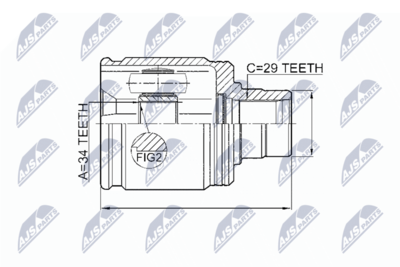 Šarnīru komplekts, Piedziņas vārpsta NTY NPW-HD-017