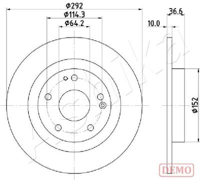 Тормозной диск ASHIKA 61-04-427C