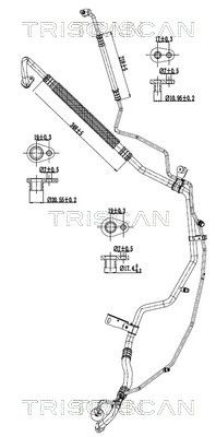 Трубопровод высокого / низкого давления, кондиционер TRISCAN 9010 28093