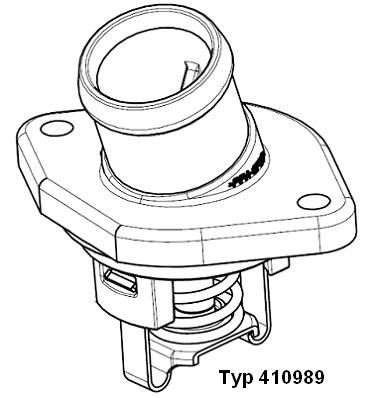Termostats, Dzesēšanas šķidrums BorgWarner (Wahler) 410989.80D