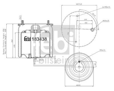 Pneimoatsperes spilvens, Pneimopiekare FEBI BILSTEIN 183438