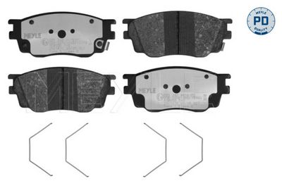 Bremžu uzliku kompl., Disku bremzes MEYLE 025 242 4616/PD