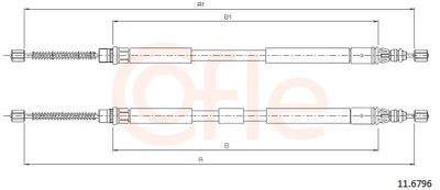 Тросик, cтояночный тормоз COFLE 92.11.6796