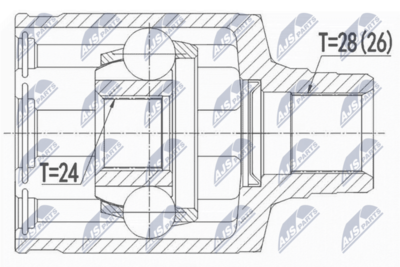 Шарнирный комплект, приводной вал NTY NPW-MZ-065