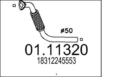 Труба выхлопного газа MTS 01.11320