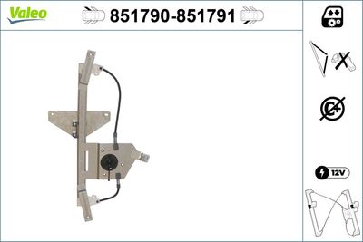 Stikla pacelšanas mehānisms VALEO 851790