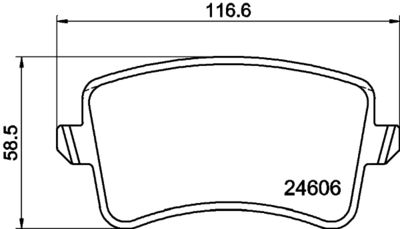 Bremžu uzliku kompl., Disku bremzes HELLA PAGID 8DB 355 025-391