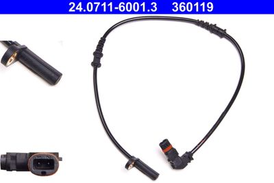 Датчик, частота вращения колеса ATE 24.0711-6001.3