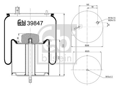 Кожух пневматической рессоры FEBI BILSTEIN 39847