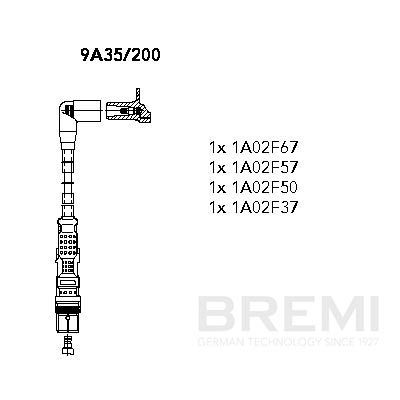 Augstsprieguma vadu komplekts BREMI 9A35/200