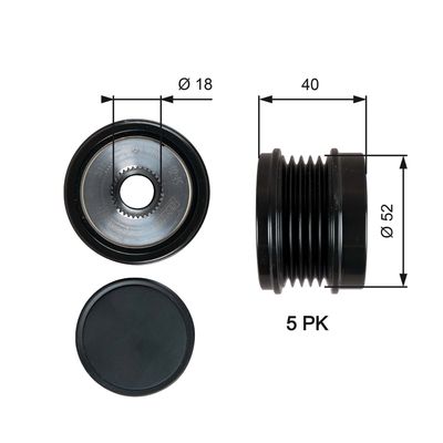 Механизм свободного хода генератора GATES OAP7209