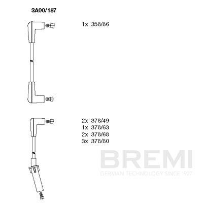 Augstsprieguma vadu komplekts BREMI 3A00/187