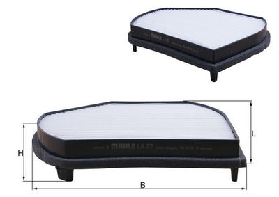 Фильтр, воздух во внутренном пространстве MAHLE LA 37