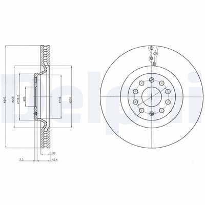 Тормозной диск DELPHI BG9109