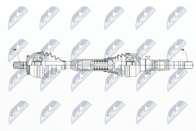 Приводной вал NTY NPW-VV-053