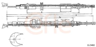 Тросик, cтояночный тормоз COFLE 92.11.5482