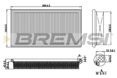 Воздушный фильтр BREMSI FA1688
