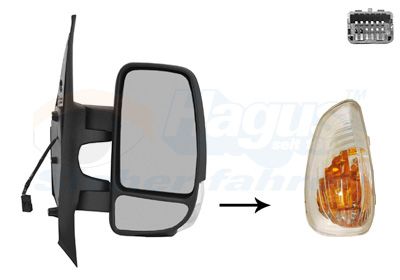 Ārējais atpakaļskata spogulis VAN WEZEL 3799802