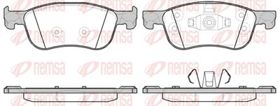 Комплект тормозных колодок, дисковый тормоз REMSA 1776.00