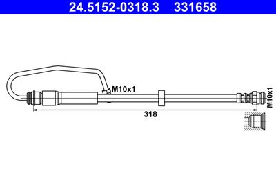 Тормозной шланг ATE 24.5152-0318.3
