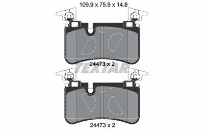 Комплект тормозных колодок, дисковый тормоз TEXTAR 2447301