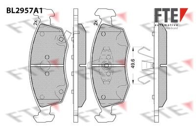 Bremžu uzliku kompl., Disku bremzes FTE 9011200