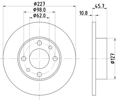 Bremžu diski HELLA PAGID 8DD 355 100-361