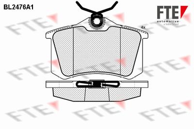 Bremžu uzliku kompl., Disku bremzes FTE 9010757