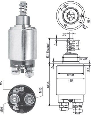 Ievilcējrelejs, Starteris MAGNETI MARELLI 940113050179