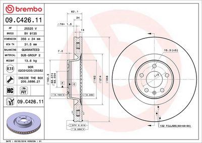 Bremžu diski BREMBO 09.C426.11