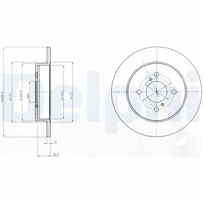 Bremžu diski DELPHI BG4539C