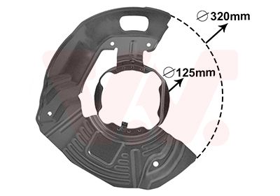 Dubļu sargs, Bremžu disks VAN WEZEL 0639372