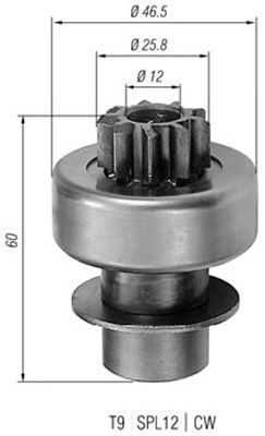 Ведущая шестерня, стартер MAGNETI MARELLI 940113020066