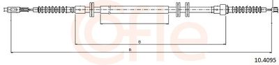 Тросик, cтояночный тормоз COFLE 92.10.4095