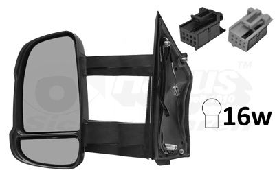 Ārējais atpakaļskata spogulis VAN WEZEL 1651825