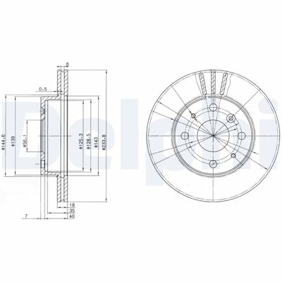 Тормозной диск DELPHI BG2656