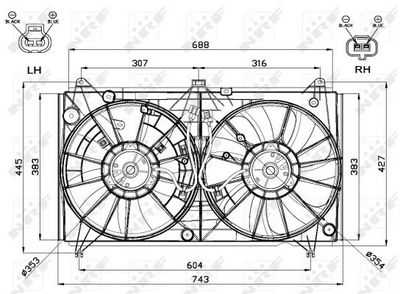 Ventilators, Motora dzesēšanas sistēma NRF 47567