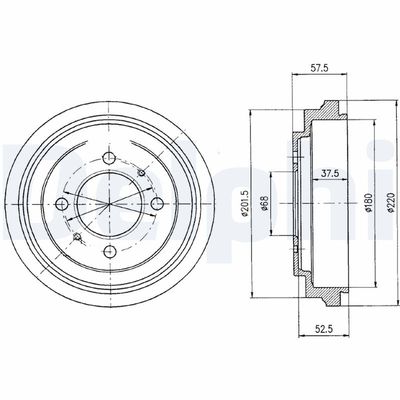 Bremžu trumulis DELPHI BF336