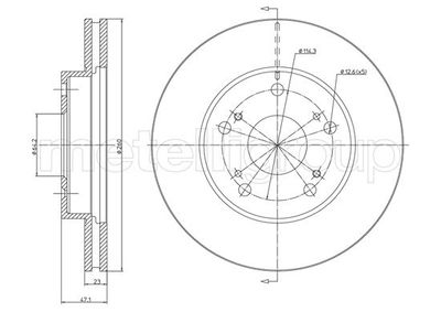 Bremžu diski METELLI 23-1635C