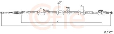 Тросик, cтояночный тормоз COFLE 17.2567